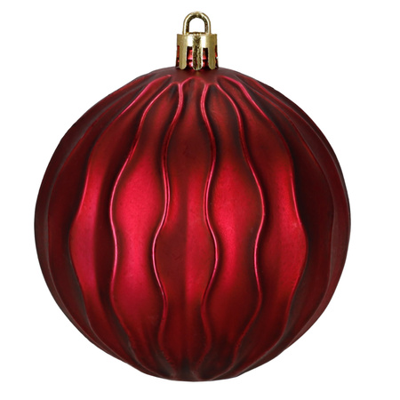 Bombki choinkowe 36 szt. komplet ozdób świątecznych zawieszki nietłukące, czerwone
