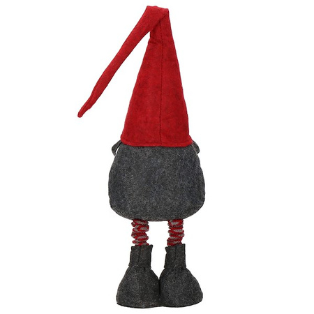 Skrzat 60-80 cm ozdoba świąteczna, krasnal świąteczny, gnom grafitowy na teleskopowych nóżkach