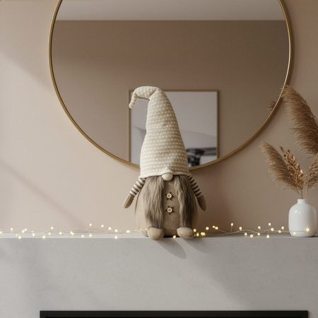 Skrzat świąteczny, stojący dekoracja do wnętrz krasnal 50 cm gnom, figurka na święta