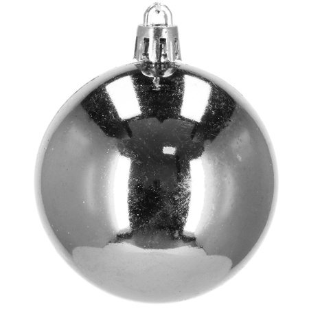 Bombki choinkowe na choinkę 4 cm zestaw 20 szt. srebrne