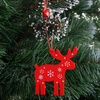 Ozdoba choinkowa 6,8 cm drewniana, świąteczna zawieszka renifery zestaw 3 szt.