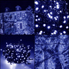 Lampki choinkowe zewnętrzne, wewnętrzne 500 led niebieskie 27,5 m światełka świąteczne