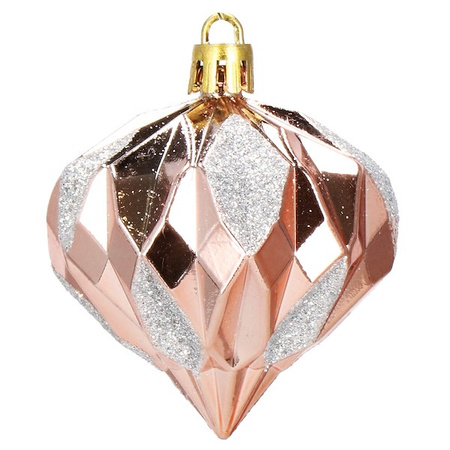 Bombki choinkowe 152 szt. ozdoby świąteczne rose gold