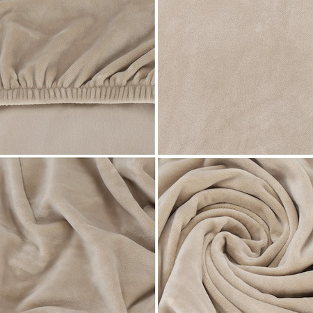 Pokrowiec na krzesło uniwersalny ciemny beżowy