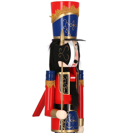 Dziadek do orzechów 120 cm drewniany żołnierzyk z toporem, figurka świąteczna