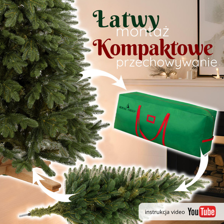 Choinka sztuczna Premium Royal Trees 210 cm sosna PE z stojakiem, drzewko