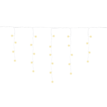 Kurtyna świetlna 300 led girlanda, lampki wewnętrzno-zewnętrzne sople ciepły biały