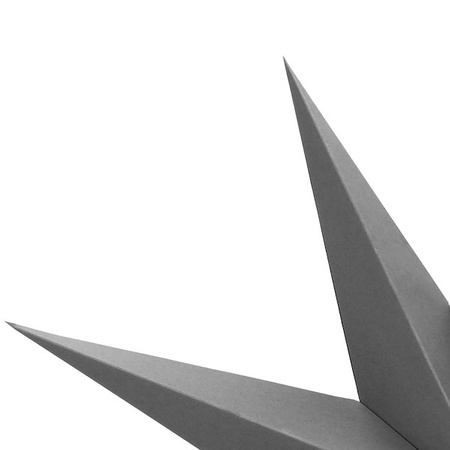 Gwiazda świąteczna papierowa zawieszka choinkowa szara