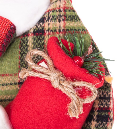 Skarpeta świąteczna na prezenty 42 cm bałwanek czerwony