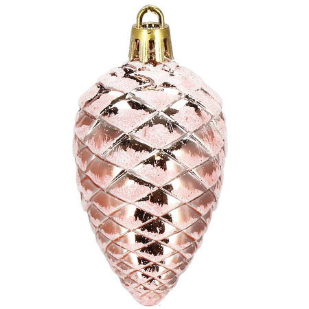 Bombki choinkowe 77 szt. rose gold zestaw choinkowy