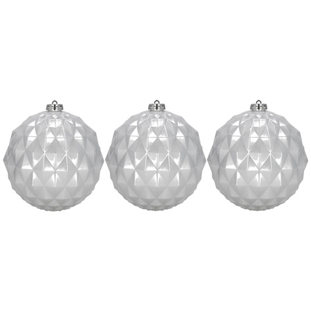 Bombki choinkowe, nietłukące 6 szt. dekoracje świąteczne 15 cm srebrne