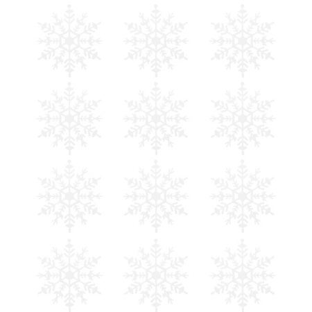 Zawieszka choinkowa 12 szt. śnieżynka 12 cm świąteczna ozdoba biały brokat