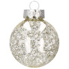 Bombki choinkowe przeźroczyste 30 szt. srebrny, złoty 6cm zestaw choinkowy