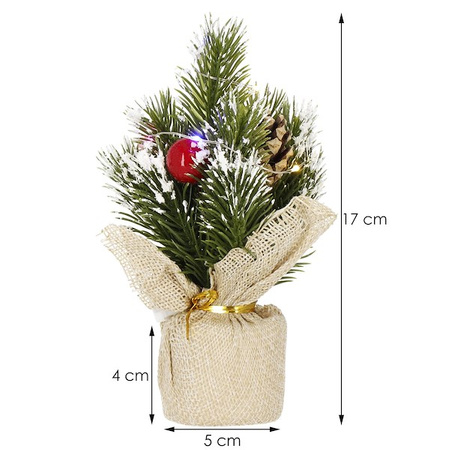 Choinka dekoracyjna sztuczne drzewko ozdoba świąteczna 17 cm