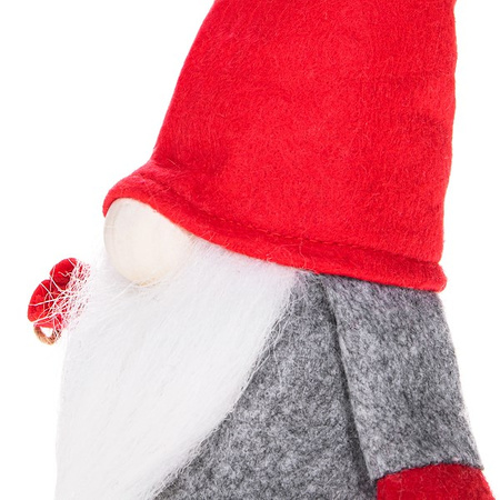 Mikołaj 28cm ozdoba świąteczna, krasnal świąteczny, gnom z prezentem