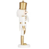 Dziadek do orzechów 30 cm z mieczem drewniany żołnierzyk złoty, figurka świąteczna