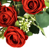 Bukiet sztucznych róż 10 kwiatów dekoracyjne czerwone