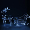 Renifer Led 150 cm świąteczny z saniami świetlna dekoracja do ogrodu biały zimny