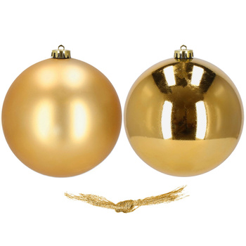 Bombki choinkowe 2 szt. ozdoby świąteczne zawieszki 16 cm złote