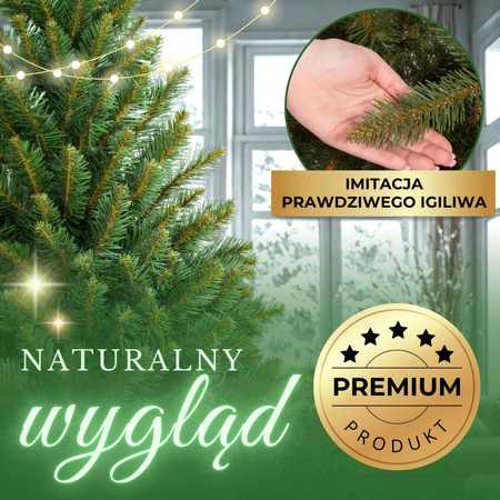 Choinka sztuczna 180 cm jak żywa świerk skandynawski drzewko świąteczne
