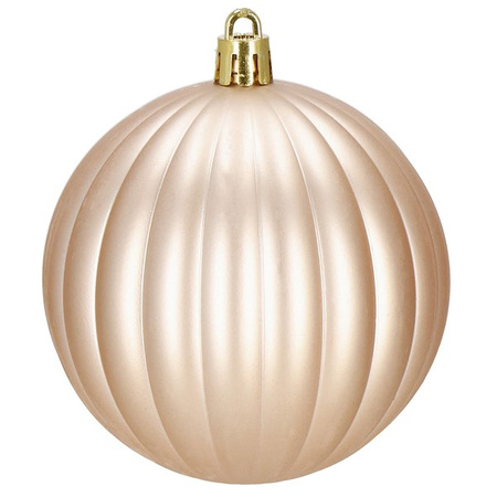 Bombki choinkowe 30 szt. ozdoby świąteczne zestaw 8cm czerwone, rose gold