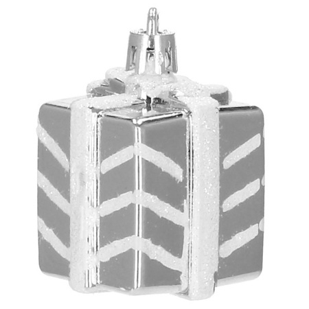 Bombki choinkowe 77 szt. ozdoby świąteczne srebrny