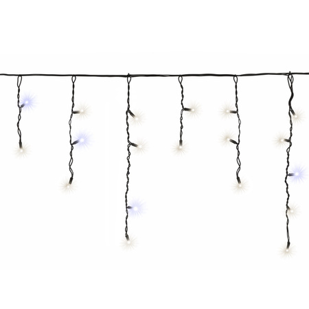 Kurtyna świetlna PRO 500 Led lampki choinkowe 25 m zimny biały + zimny biały flash zestaw