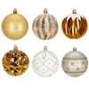 Bombki choinkowe 16 szt. ozdoby świąteczne zestaw 8cm biały, złoty