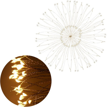 Lampki choinkowe eksplodująca gwiazda 100 LED biały ciepły