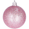 Bombki choinkowe 100 szt. ozdoby świąteczne zestaw 6/4/3 cm różowe