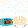 Kurtyna świetlna 500 led girlanda, lampki wewnętrzno-zewnętrzne 24 m sople biały ciepły + flash