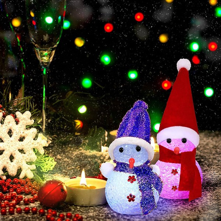 Zawieszka choinkowa bałwanek świecąca ozdoba na baterie na choinkę