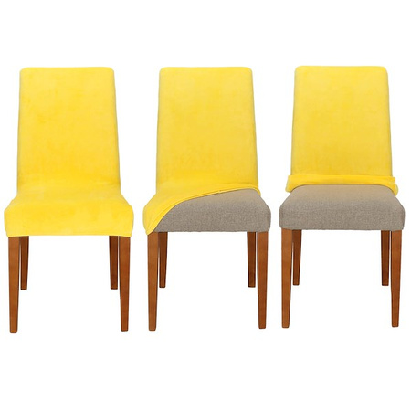 Pokrowiec na krzesło uniwersalny żółty