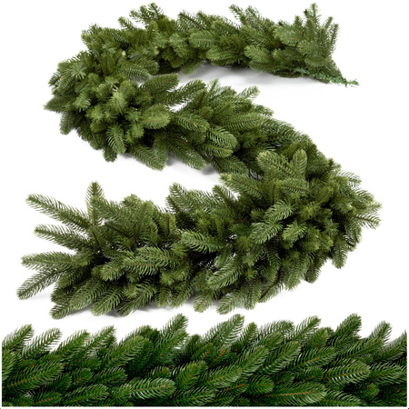 Girlanda świąteczna 200 cm choinkowa sztuczny łańcuch z gałązek na stół, kominek zielony
