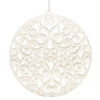 Zawieszka choinkowa kremowa okrągła dekoracja na choinkę 9 cm