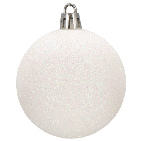 Bombki choinkowe 100 szt. biały zestaw choinkowy