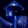 Kurtyna świetlna 300 led girlanda, lampki wewnętrzno-zewnętrzne sople niebieski