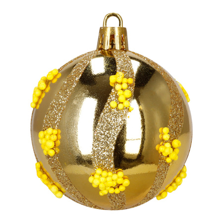 Bombki choinkowe 40 szt. komplet dekoracje świąteczne zawieszki nietłukące, złote