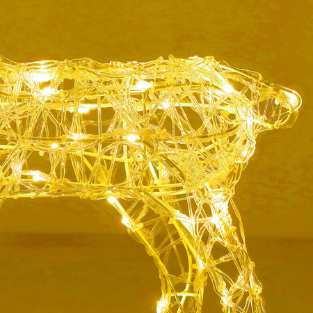 Renifer Led świąteczny 100 LED świetlna dekoracja biały ciepły