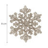 Zawieszka choinkowa 8 szt. świąteczna ozdoba śnieżynki 8 cm srebrny brokat