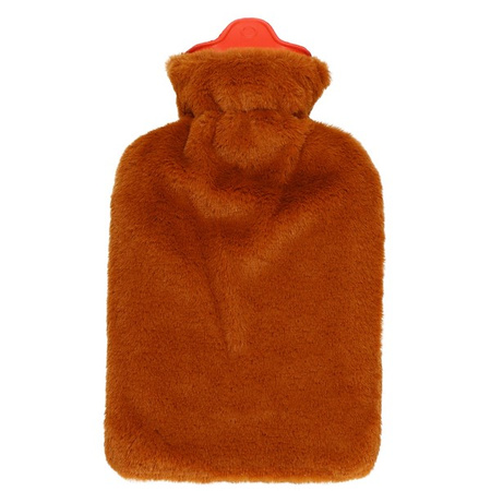 Ogrzewacz, termofor z osłoną duży do rąk z futrzanym pokrowcem wzór niedźwiedź 1L