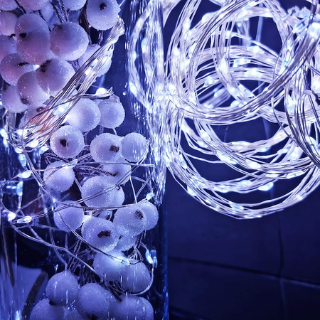 Kurtyna świetlna 400 led girlanda, lampki wewnętrzno-zewnętrzne sople zimny biały