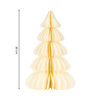 Papierowa choinka ozdoba 30 cm świąteczna dekoracja 3D z magnesem ecru