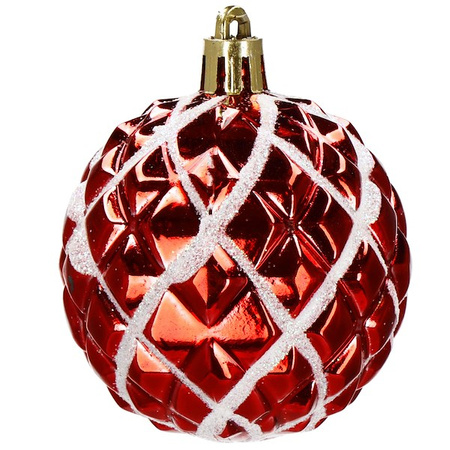 Bombki choinkowe 42 szt. ozdoby świąteczne zestaw białe, czerwone, zielone