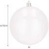 Bombki choinkowe 6 szt. ozdoby świąteczne zestaw perłowy biały