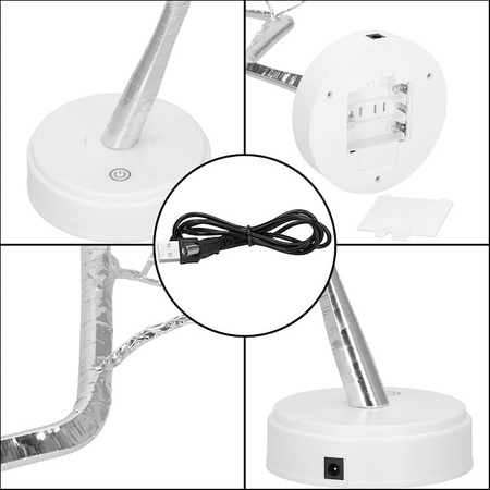 Drzewko świecące 90 LED zimny biały, dekoracja świąteczna, 45 cm lampka