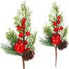 Gałązka świąteczna sztuczna dekoracja do stroika 27 cm