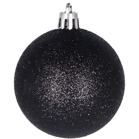 Bombki choinkowe 20 szt. ozdoby świąteczne zestaw 6cm czarny