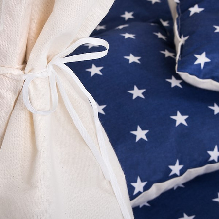 Namiot Tipi dla dzieci wigwam z poduszkami granatowy w gwiazdki