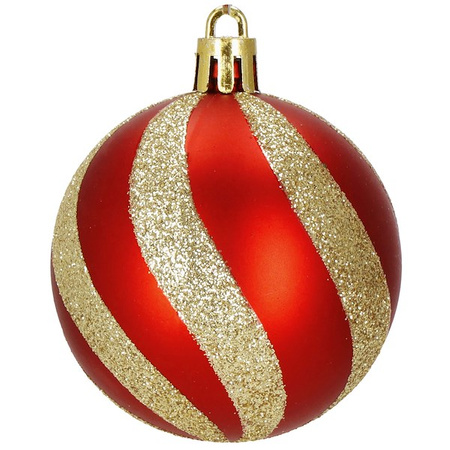 Bombki choinkowe 42 szt. ozdoby świąteczne zestaw złote, czerwone